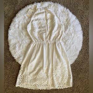 Sim & Sam Dress White Eyelet New Womens Size Large